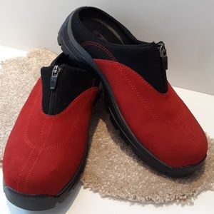 Teva Women's Shoes Red Slip On Mule Zipper 8